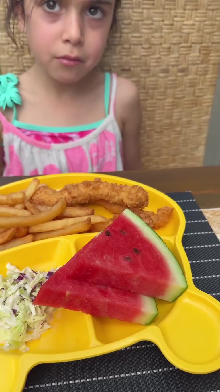 Kids' meal by the pool in Phuket