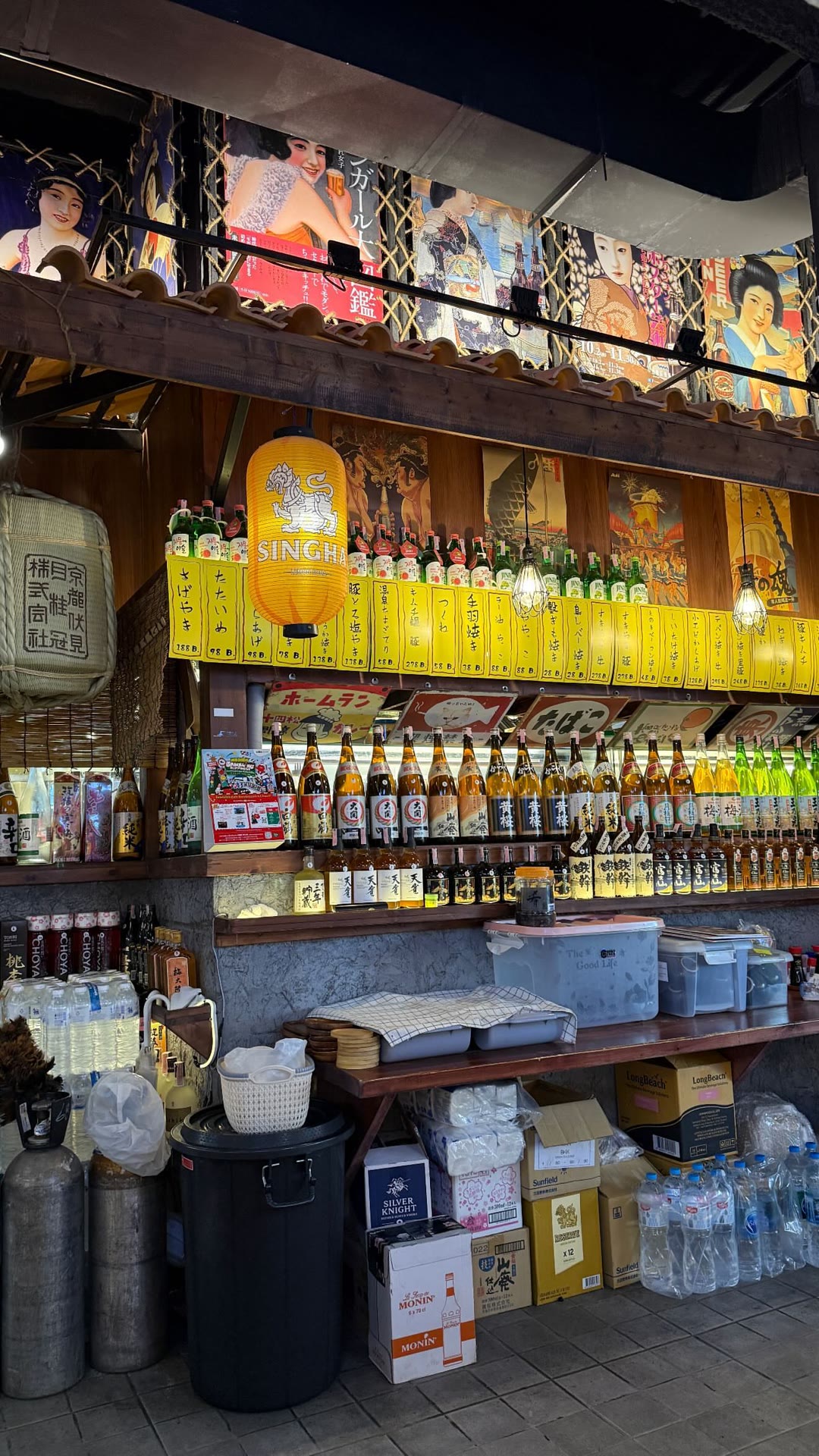 Japanese izakaya bar counter in Bangkok