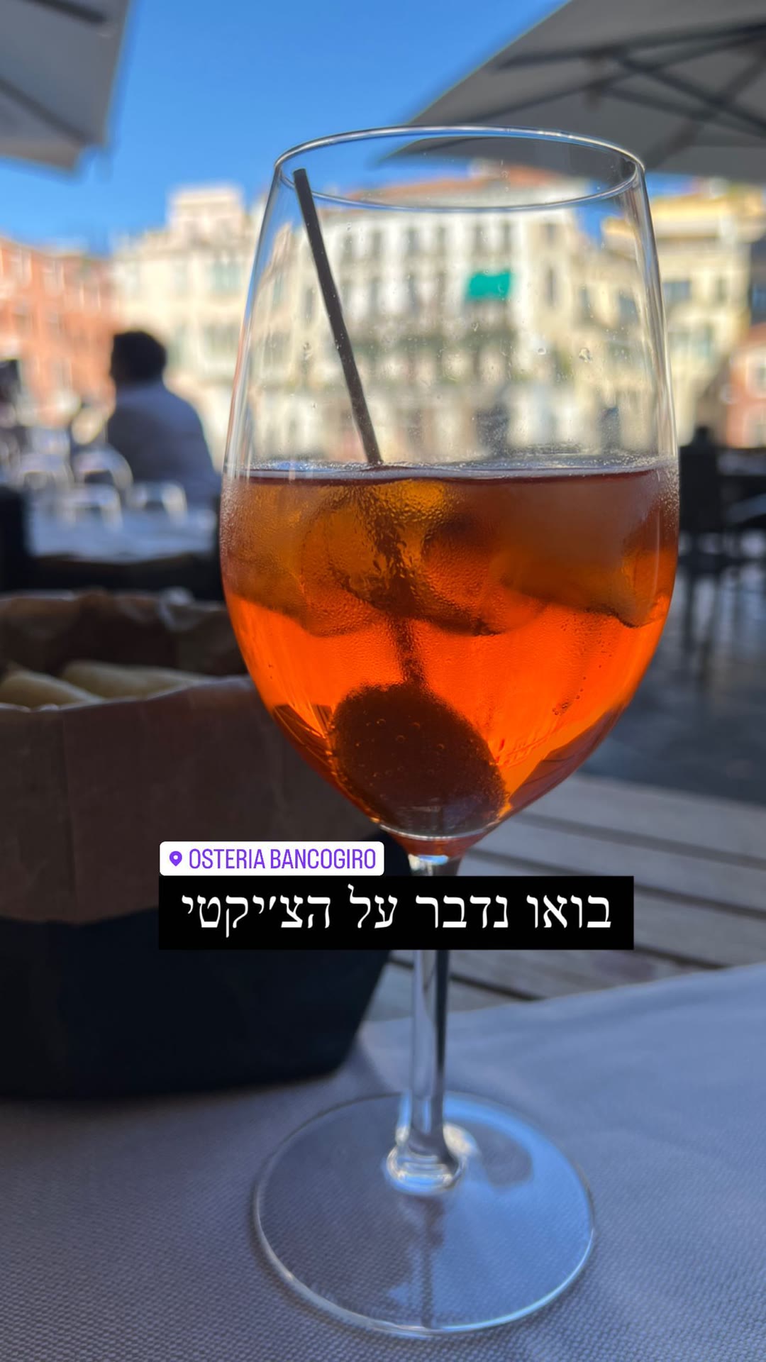 Spritz at Osteria Bancogiro, Venice