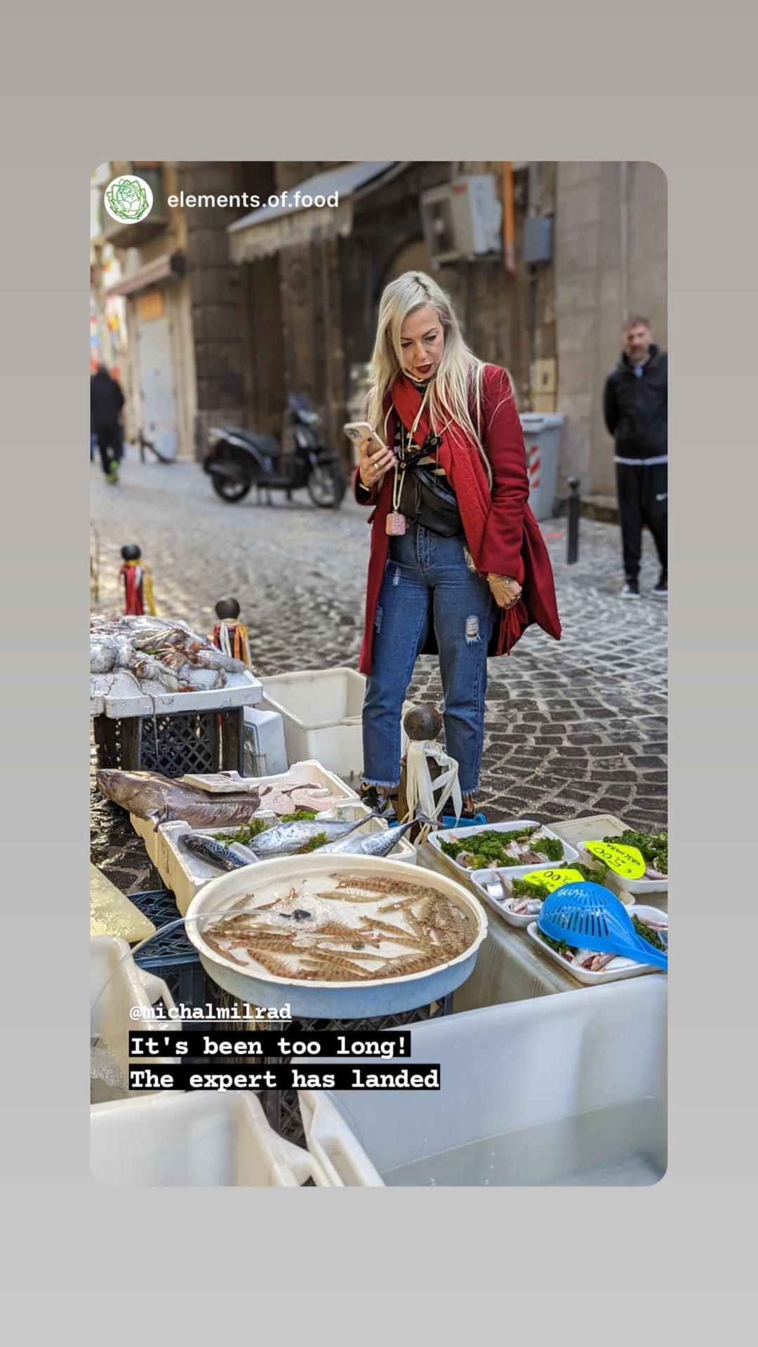 Naples street fish market stroll