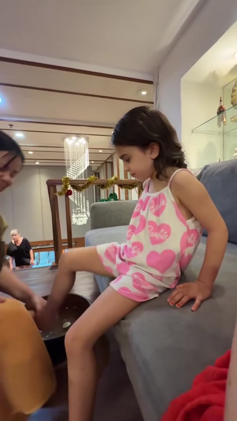 Kids' foot spa at a Bangkok spa