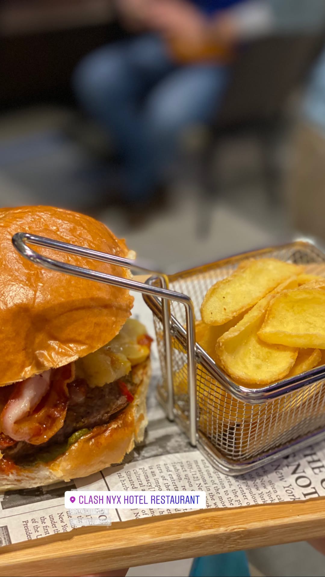 Burger at Clash — NYX Hotel Milan