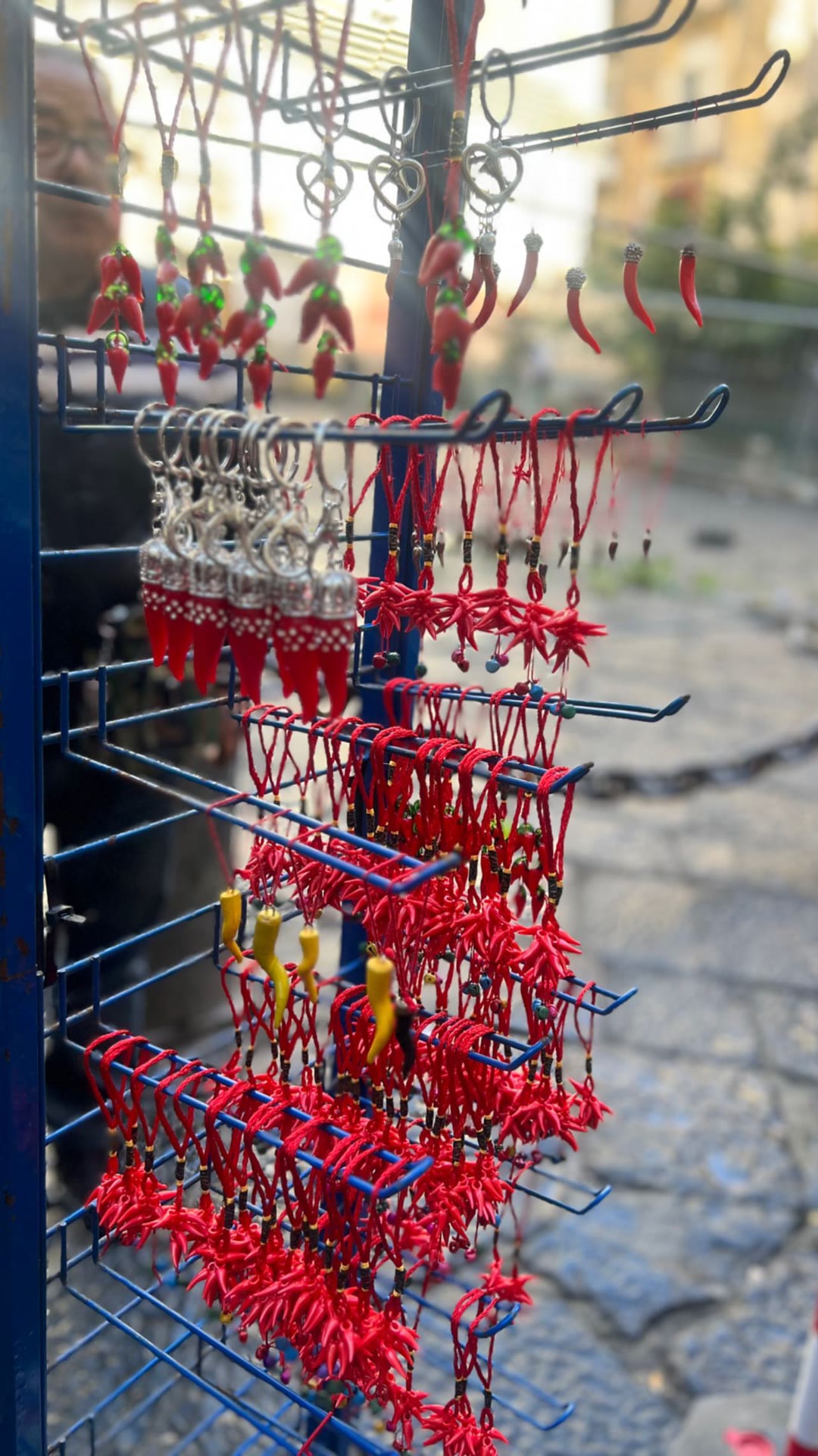 Cornicello souvenir stall in Naples