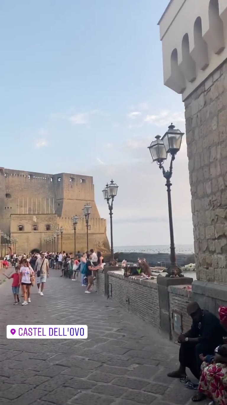 Castel dell'Ovo at golden hour, Naples