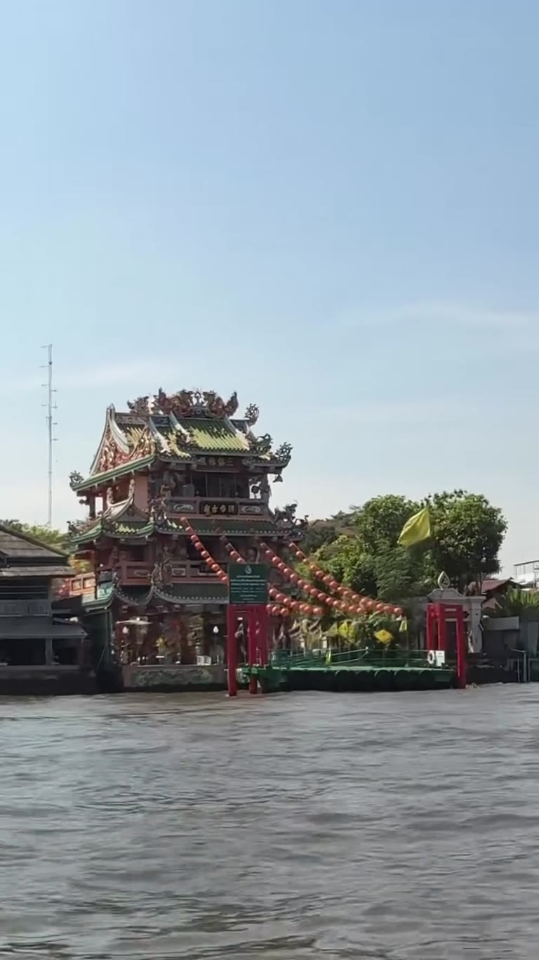 Chinese riverside shrine from the Chao Phraya boat