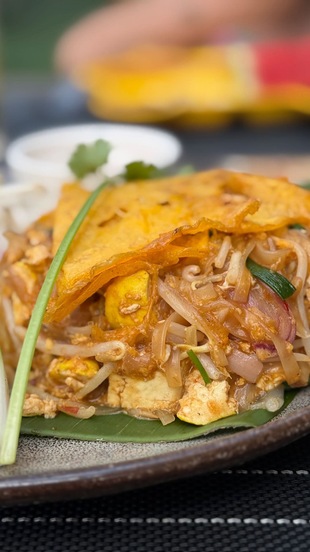 Pad thai wrapped in egg in Phuket