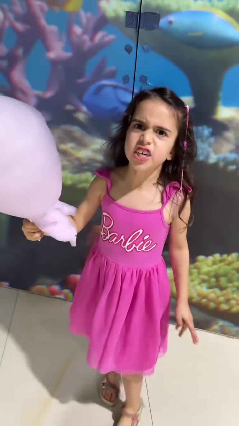 Pink cotton candy at a Bangkok mall arcade