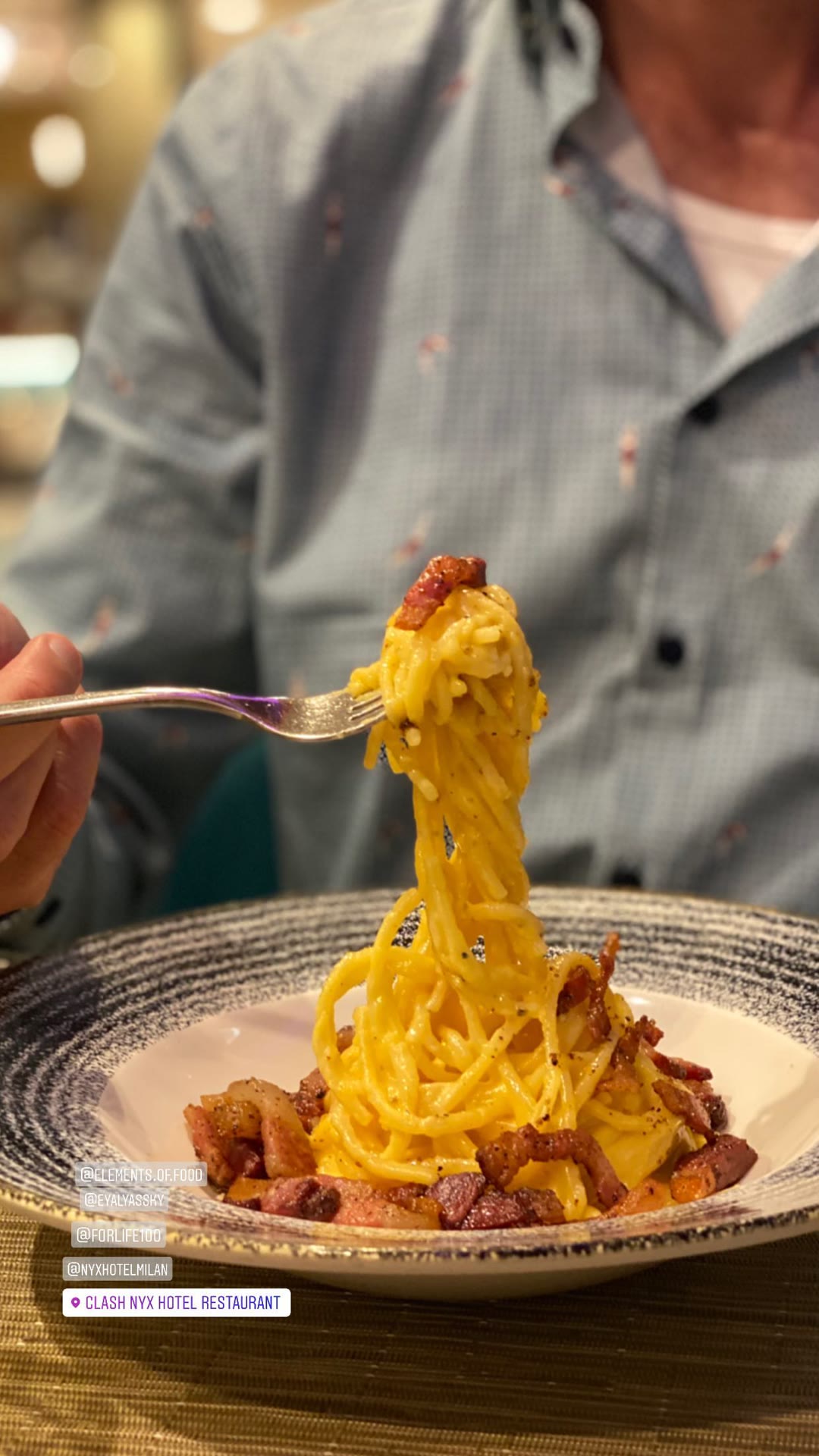 Carbonara at Clash, NYX Hotel Milan