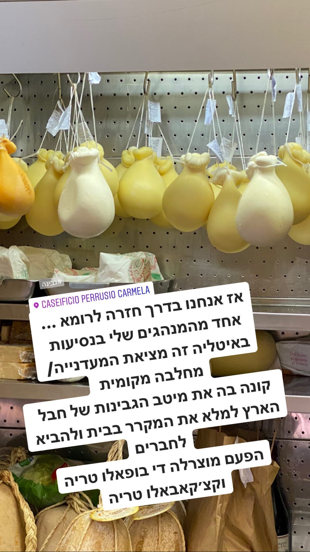 מחלבה מקומית בדרך חזרה לרומא – Caseificio Perrusio Carmela
