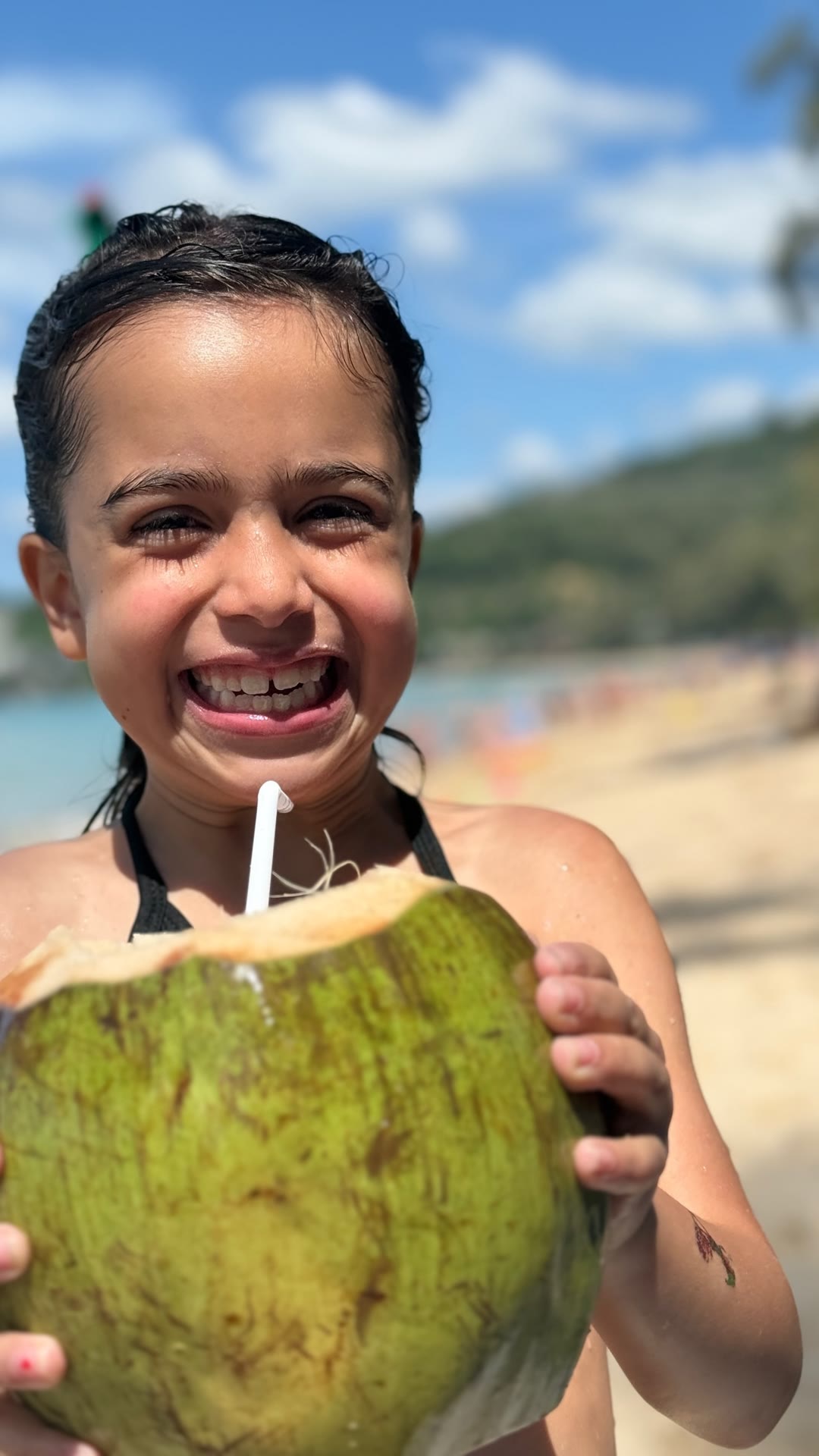 Fresh coconut on a Phuket beach