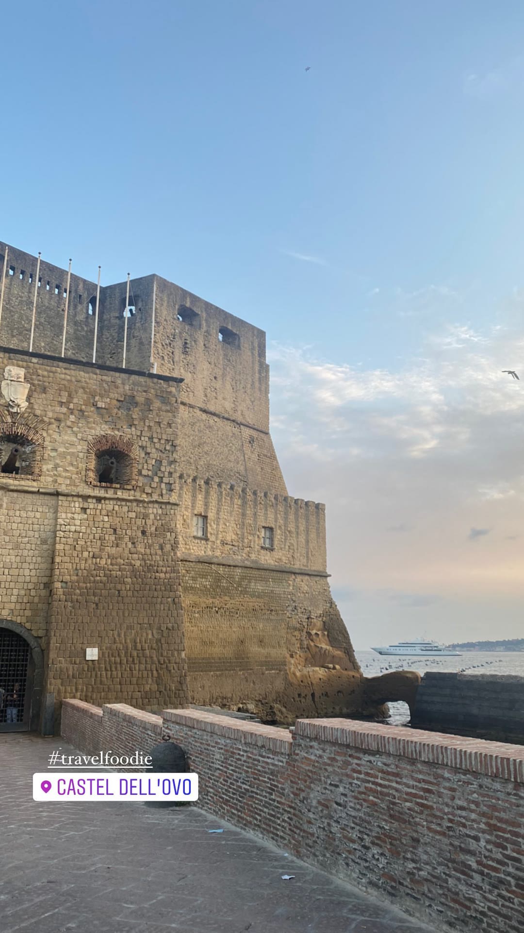 Castel dell'Ovo at golden hour, Naples