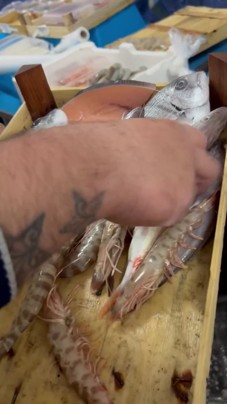 Fresh fish from Procida at a Naples market