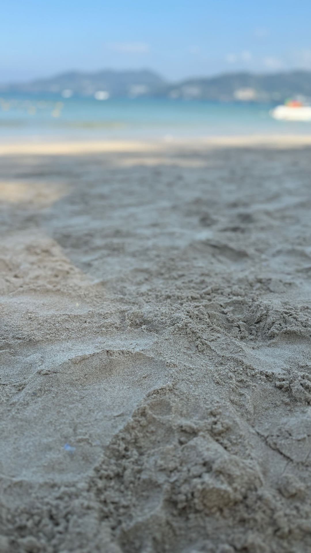 Sand-level view of a Phuket beach