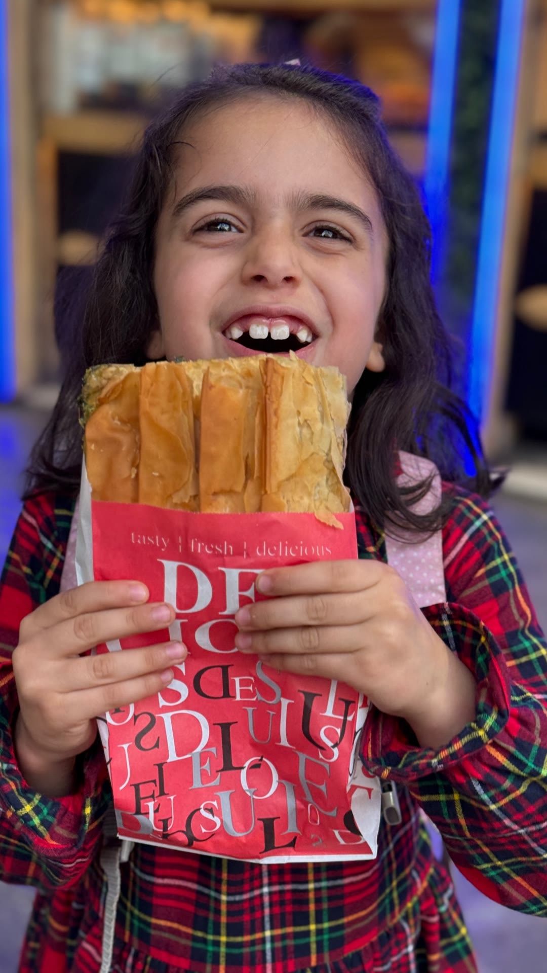 Street bougatsa snack in Athens