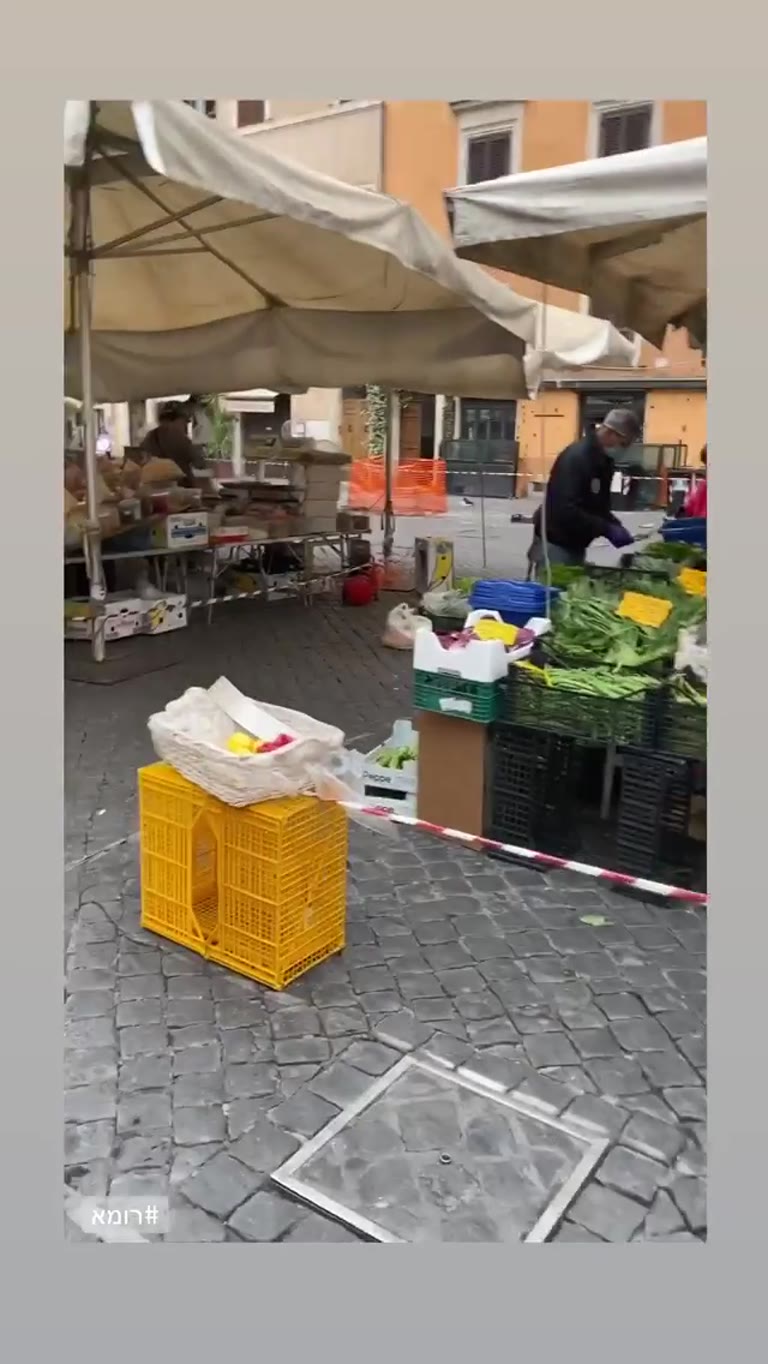 שוק קמפו דה פיורי ברומא בזמן הקורונה