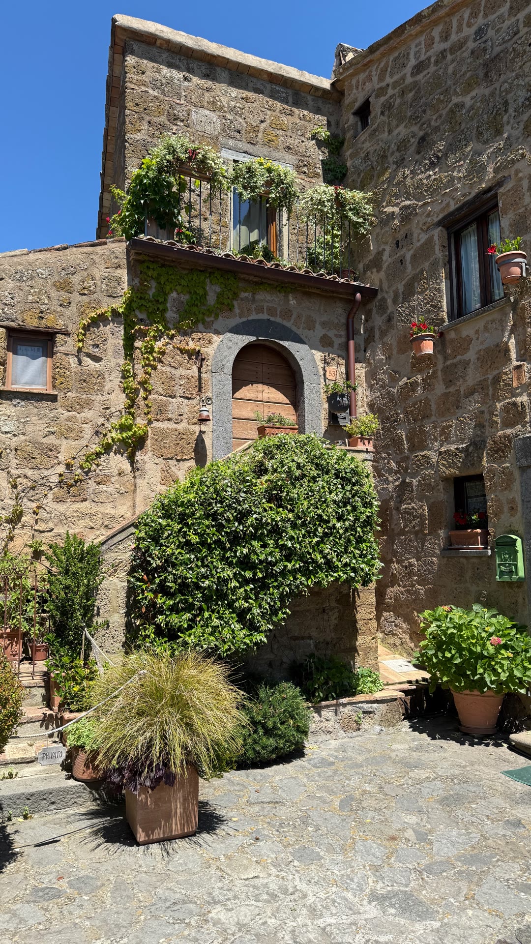 Stone alley in a hill town near Rome