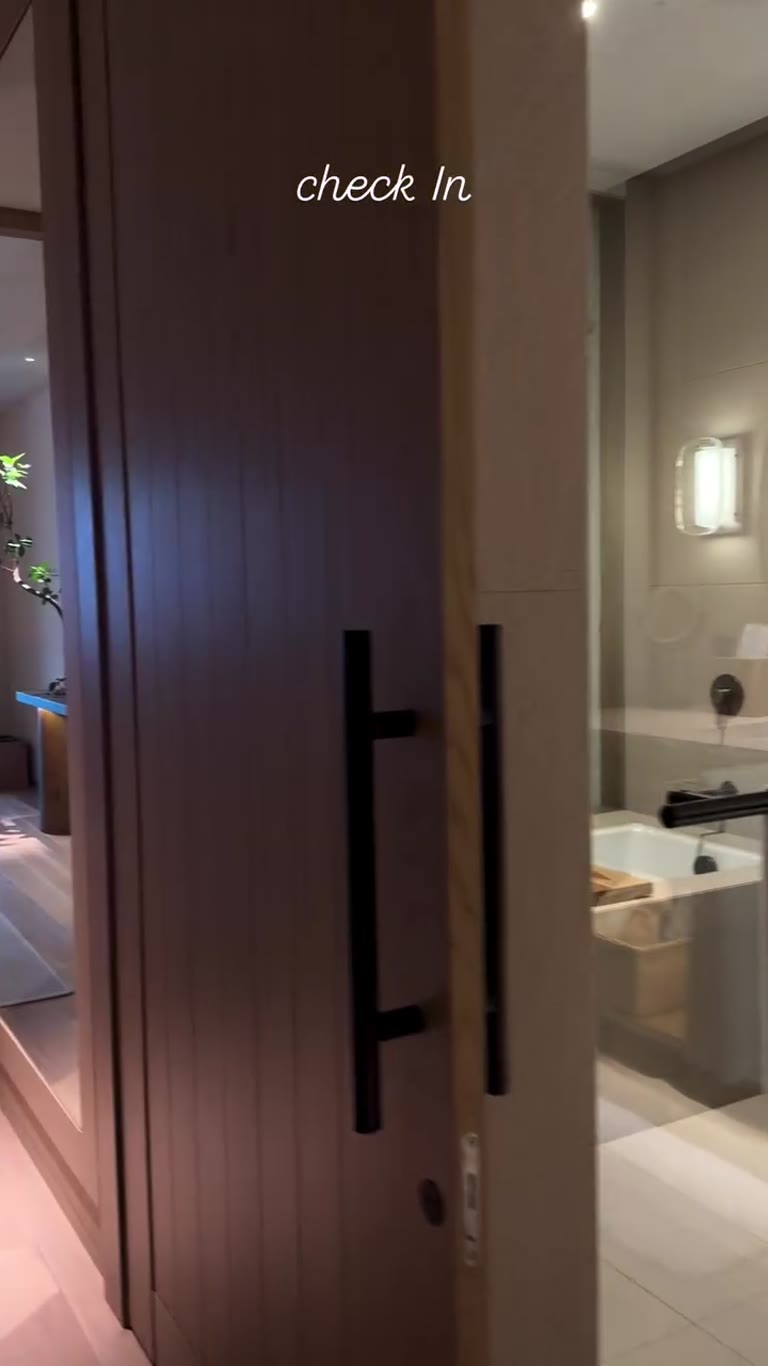 Hotel check-in in Japan with a baby crib
