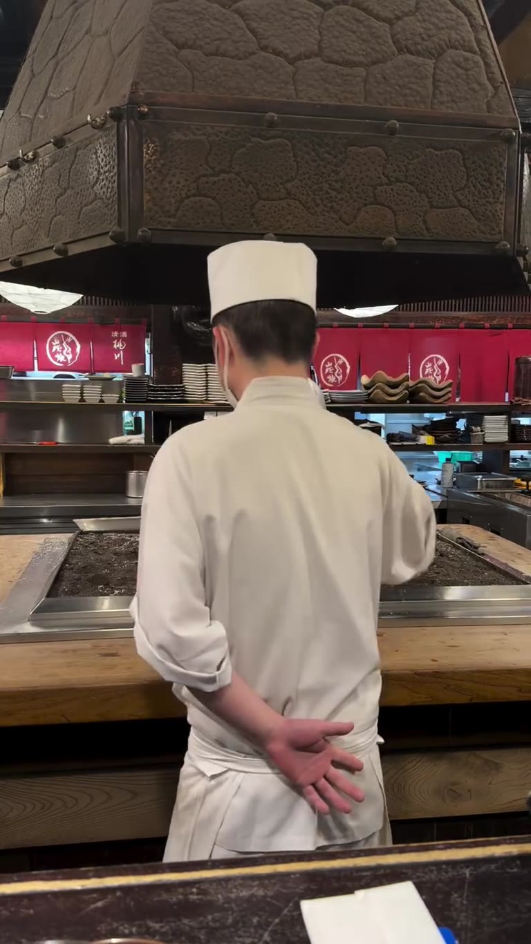 Irori charcoal grill robatayaki in Tokyo