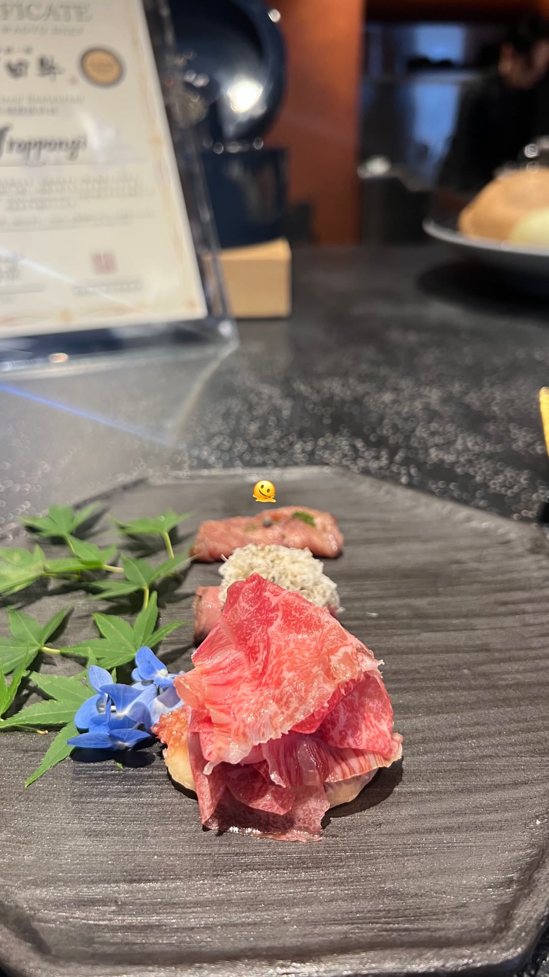 Wagyu teppanyaki course in Roppongi, Tokyo