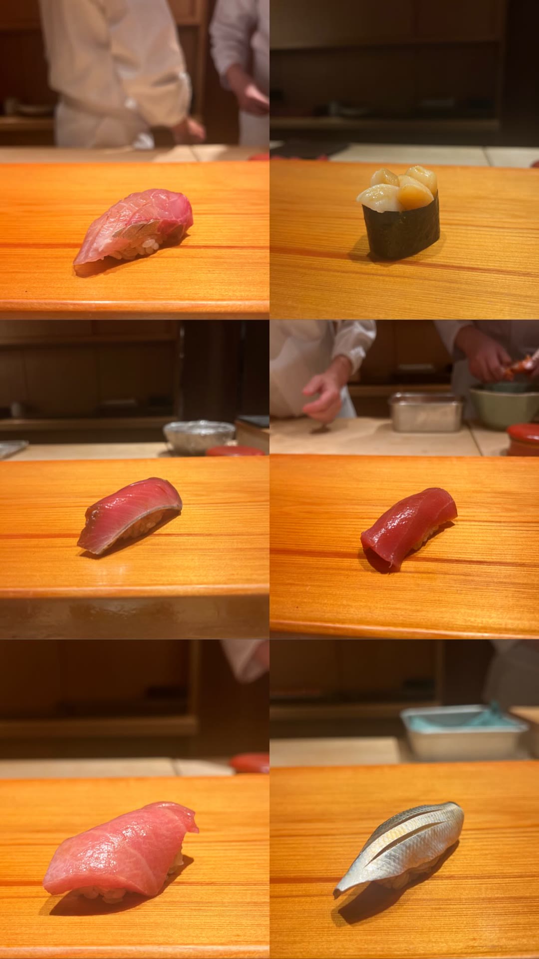 Omakase sushi counter in Tokyo