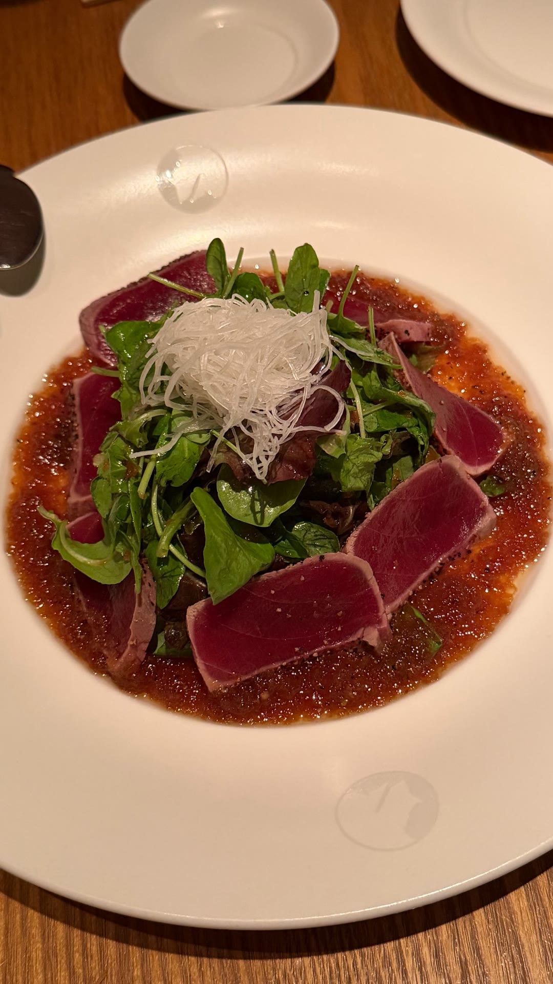 Seared tuna tataki plate in Japan
