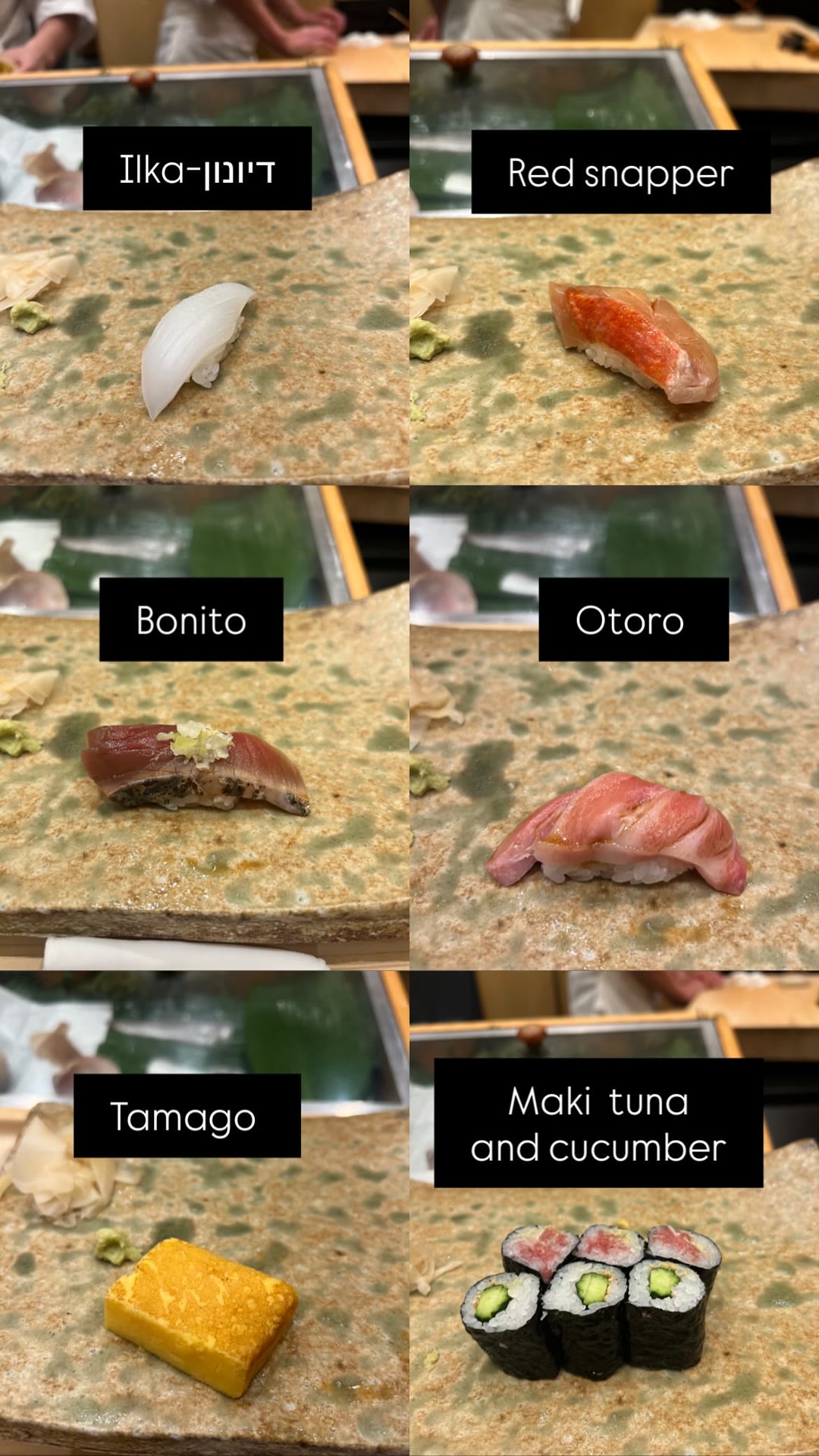 Omakase sushi course in Tokyo