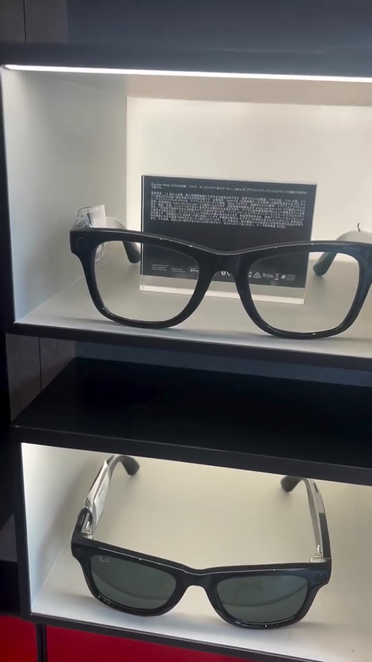 Ray-Ban Meta AI glasses at Ray-Ban store, Tokyo