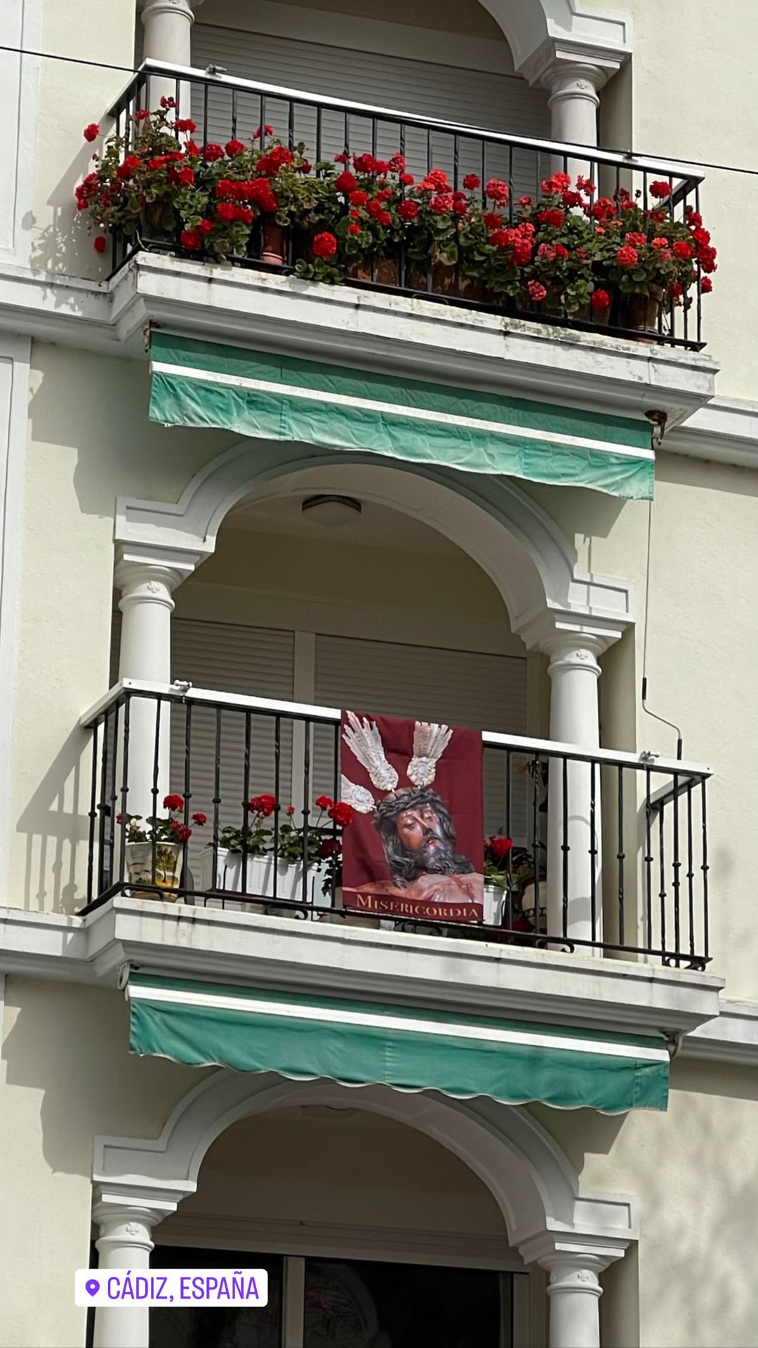 Balcones de Cádiz en Semana Santa