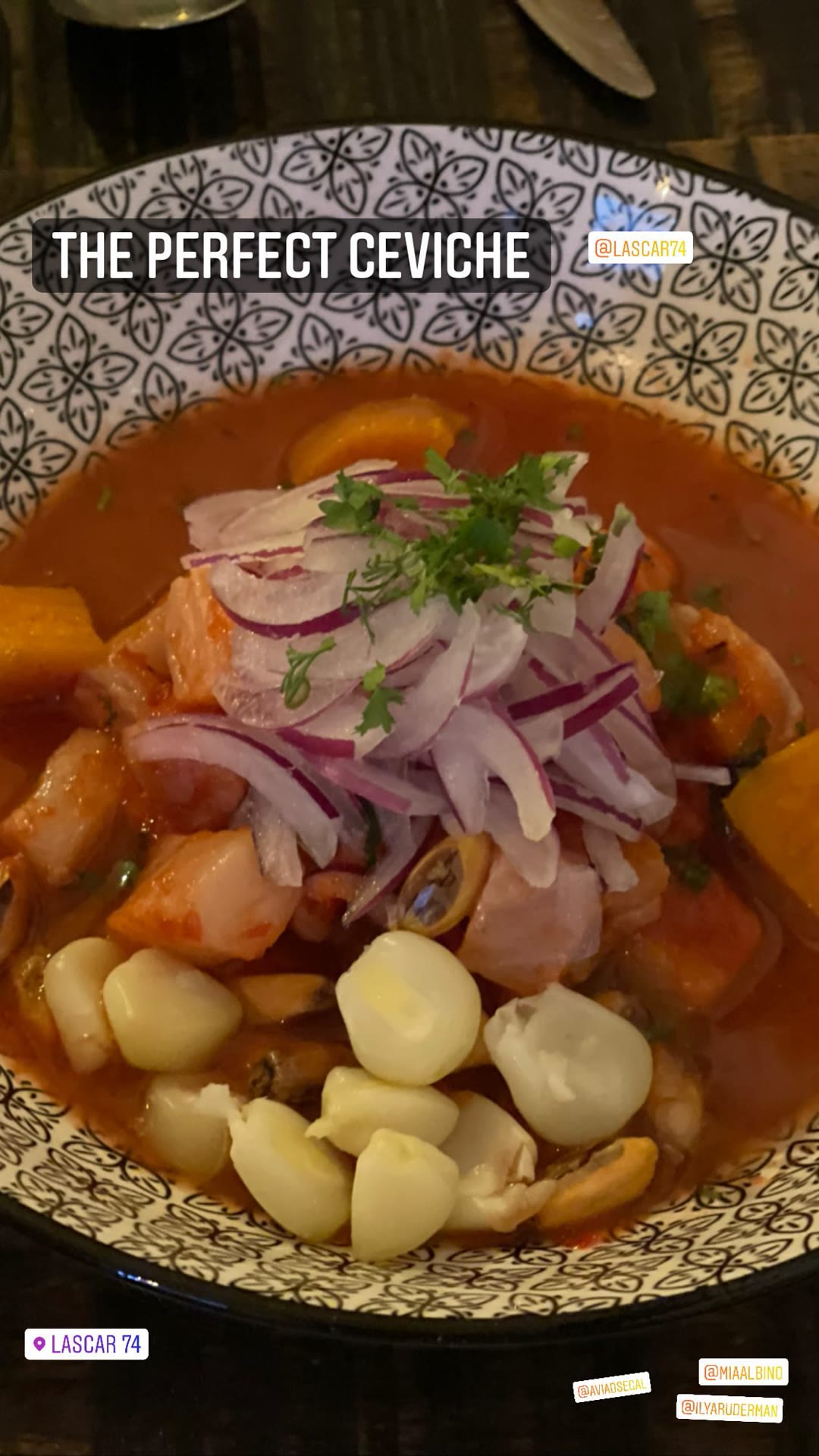 "The perfect ceviche" at Lascar 74, Barcelona