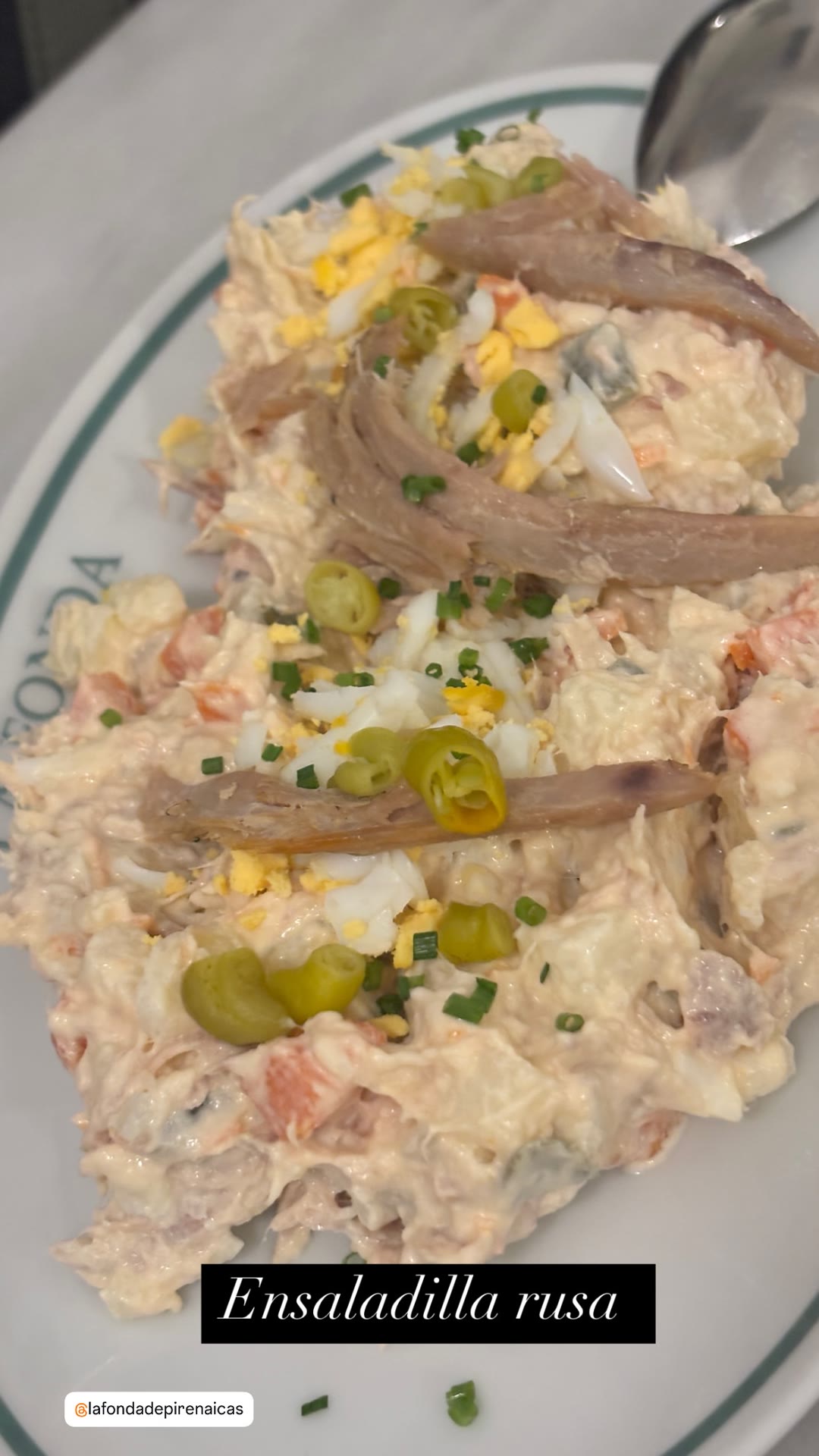 Ensaladilla rusa at La Fonda de Pirenaicas