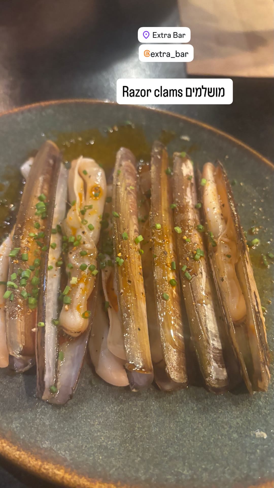 Razor clams at Extra Bar, Gràcia