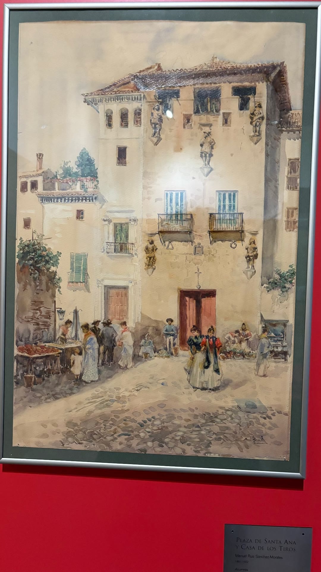Watercolour of Plaza de Santa Ana, Casa de los Tiros