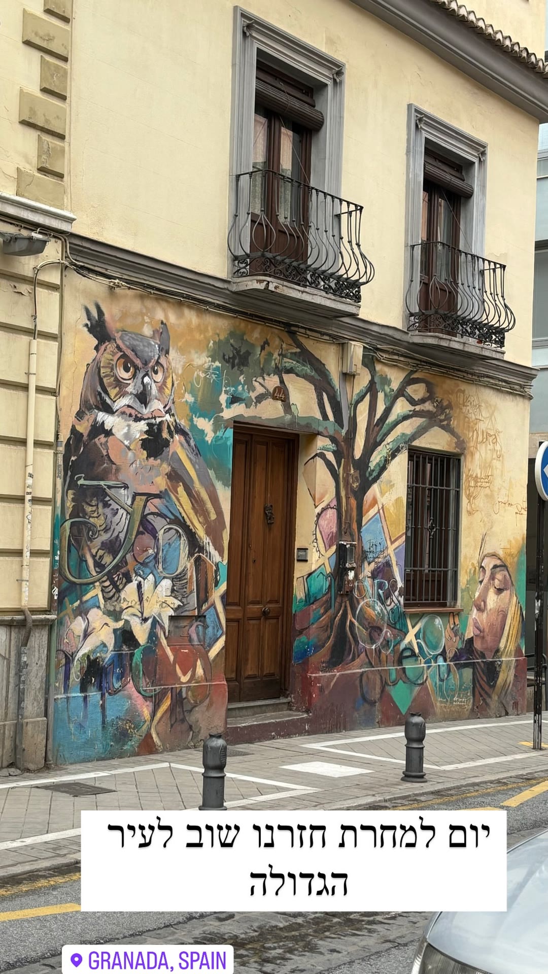Street art mural in Granada