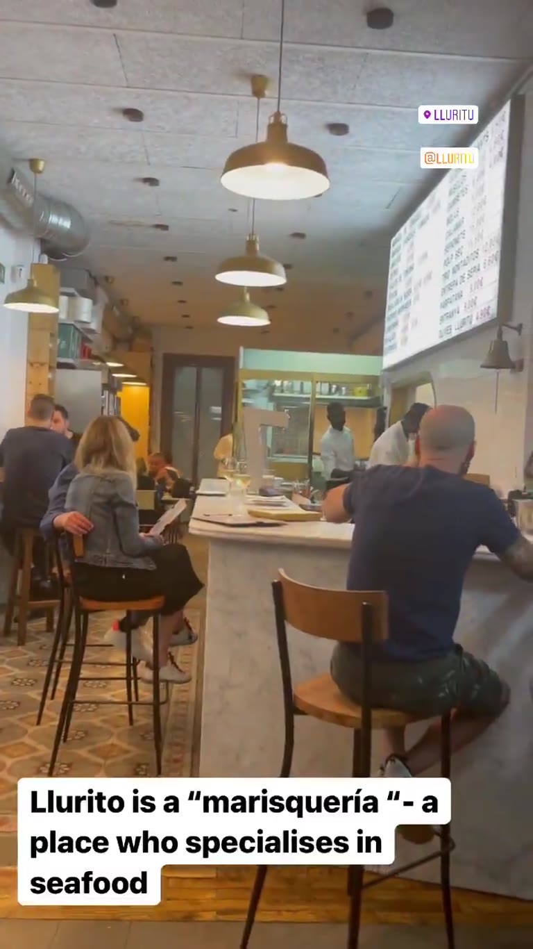 Lluritu: seafood marisquería in Gràcia, Barcelona