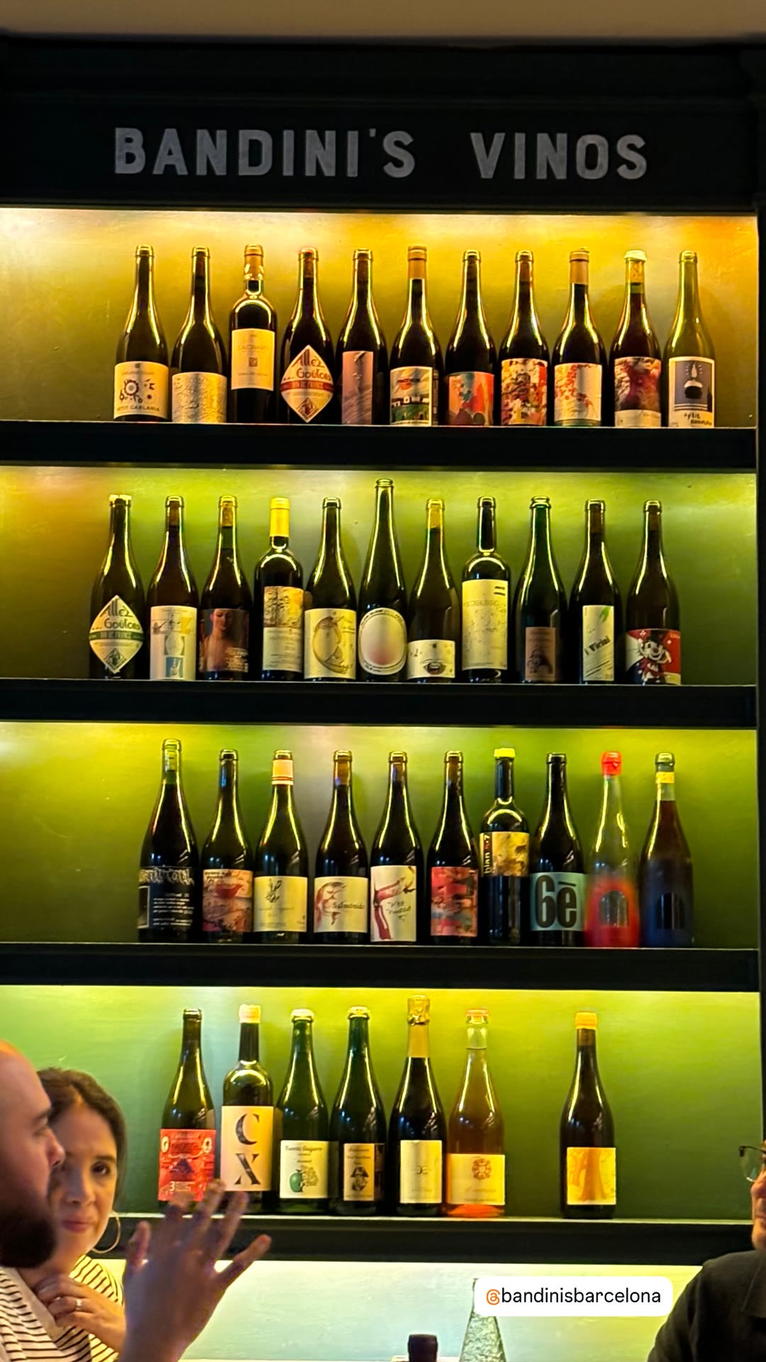 Bandini's wine wall in Barcelona