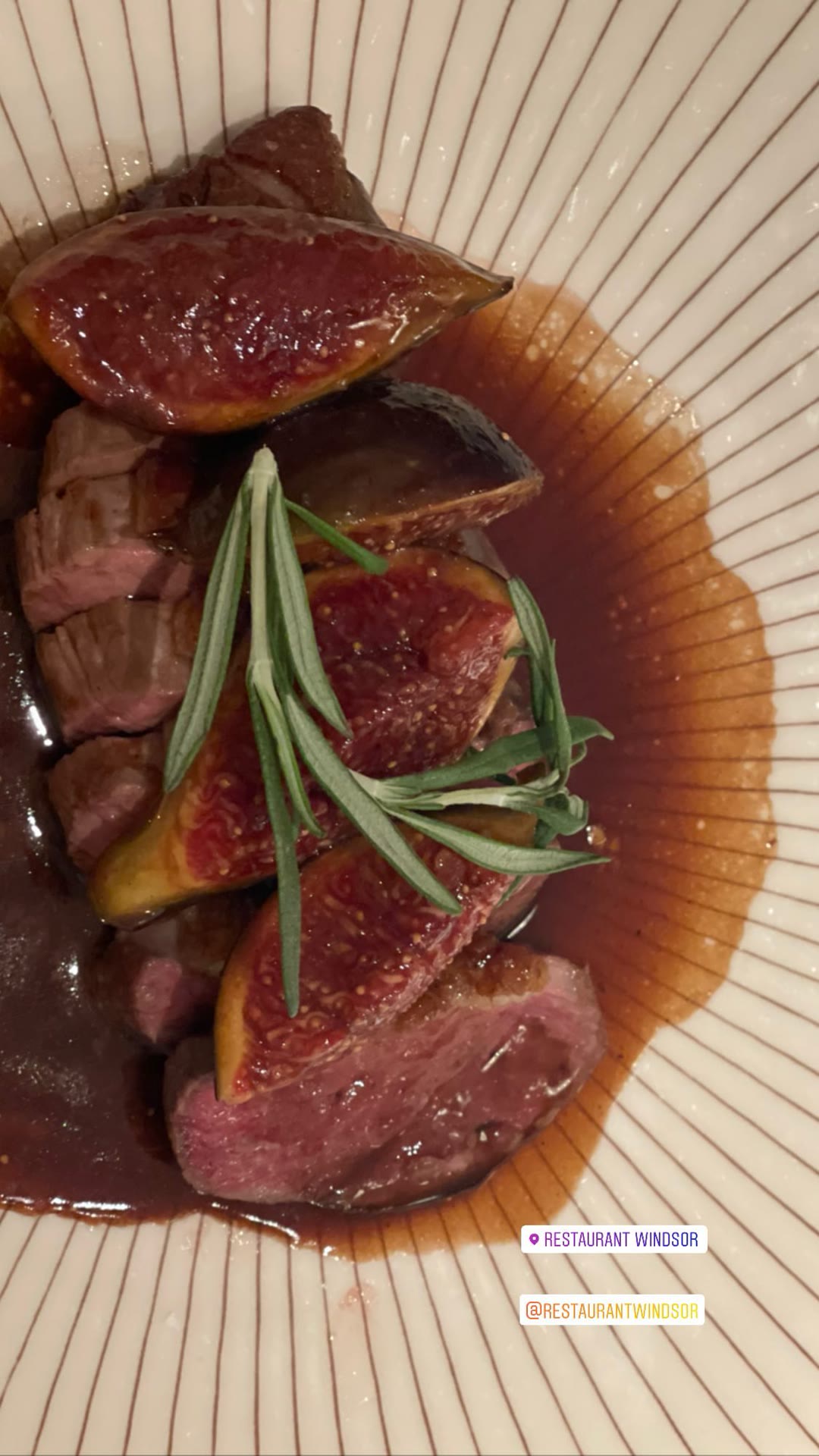 Duck with figs at Restaurant Windsor, Barcelona