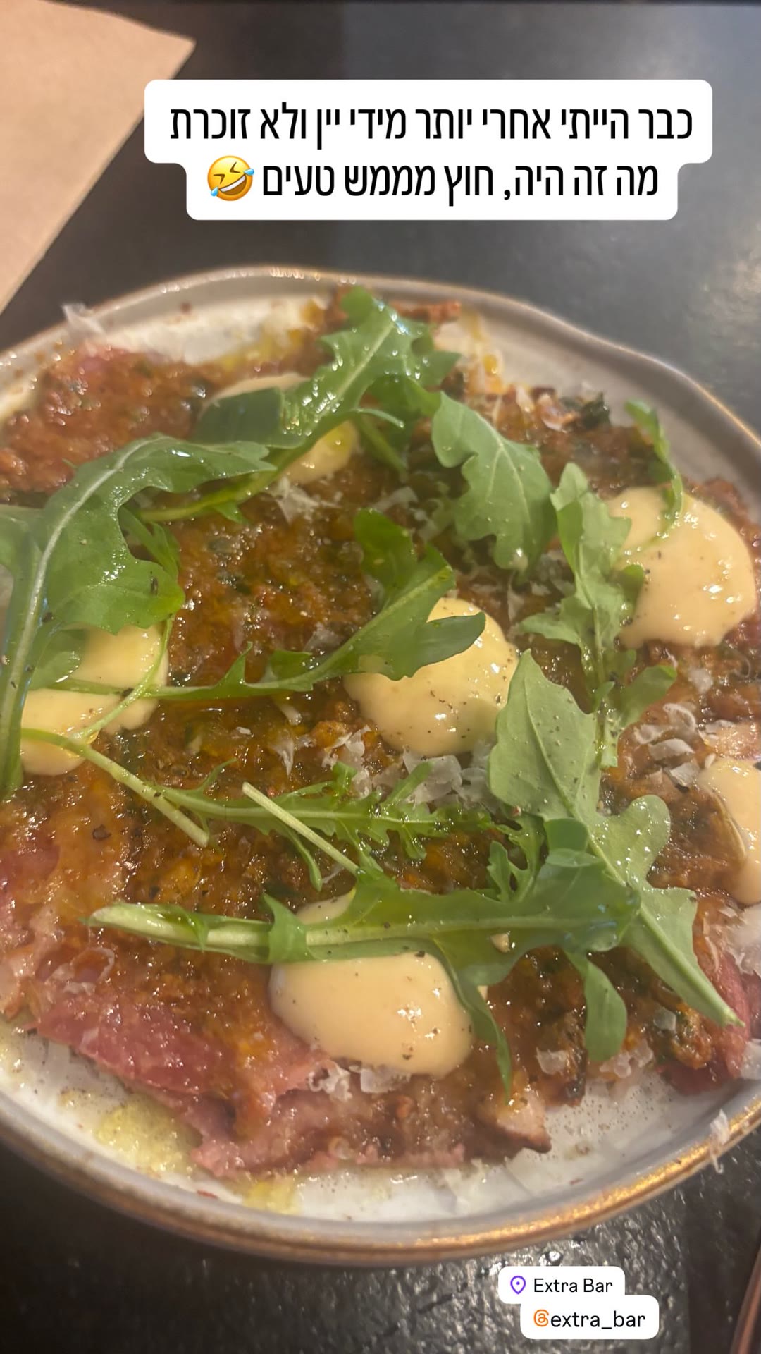 Extra Bar, Gràcia — carpaccio she barely remembers
