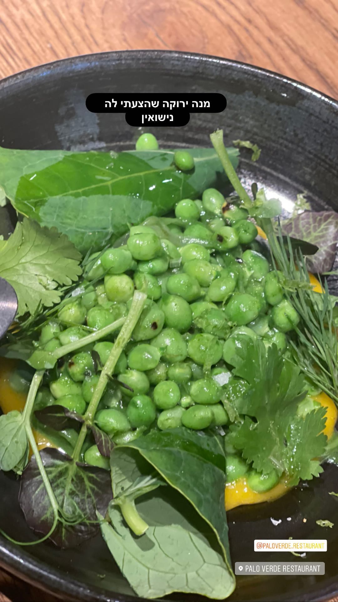 Palo Verde Barcelona: the green pea dish
