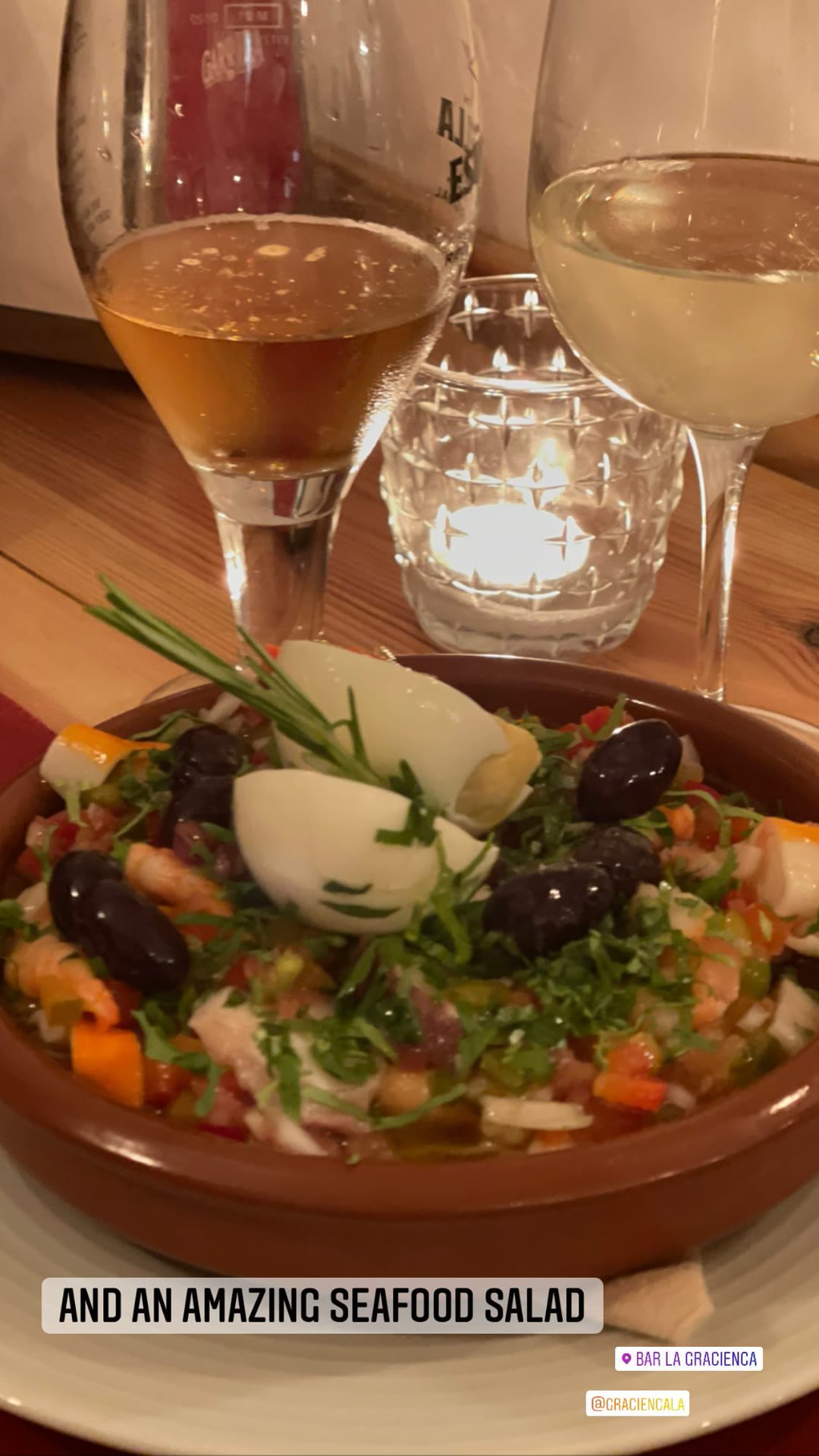 Seafood salad at Bar La Gracienca, Gràcia