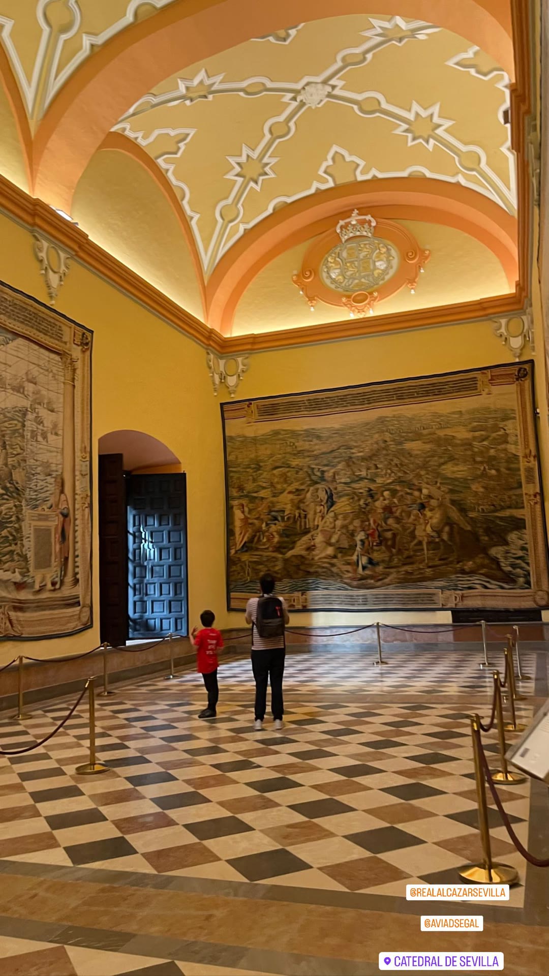 Tapestry hall inside Seville's Real Alcázar