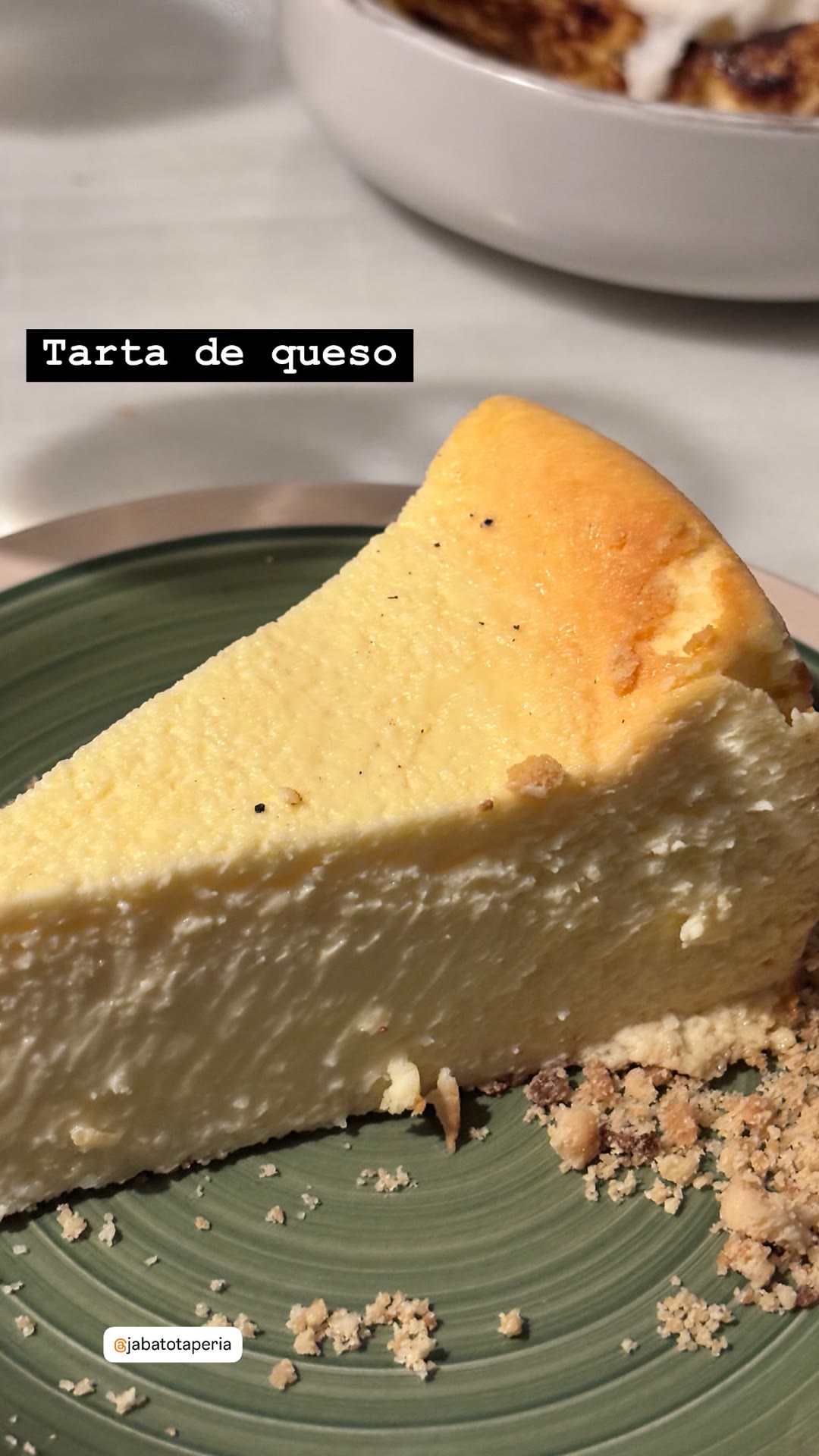 Tarta de queso at Jabato Taperia, Barcelona