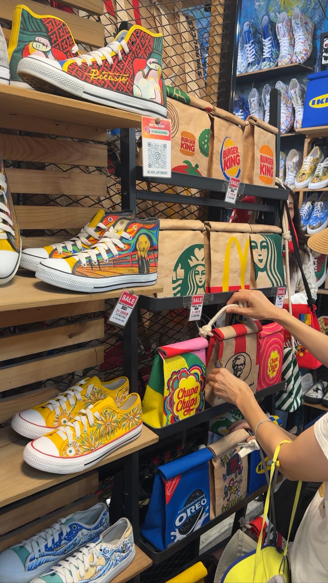 Lash Art Brand hand-painted sneakers, Bangkok