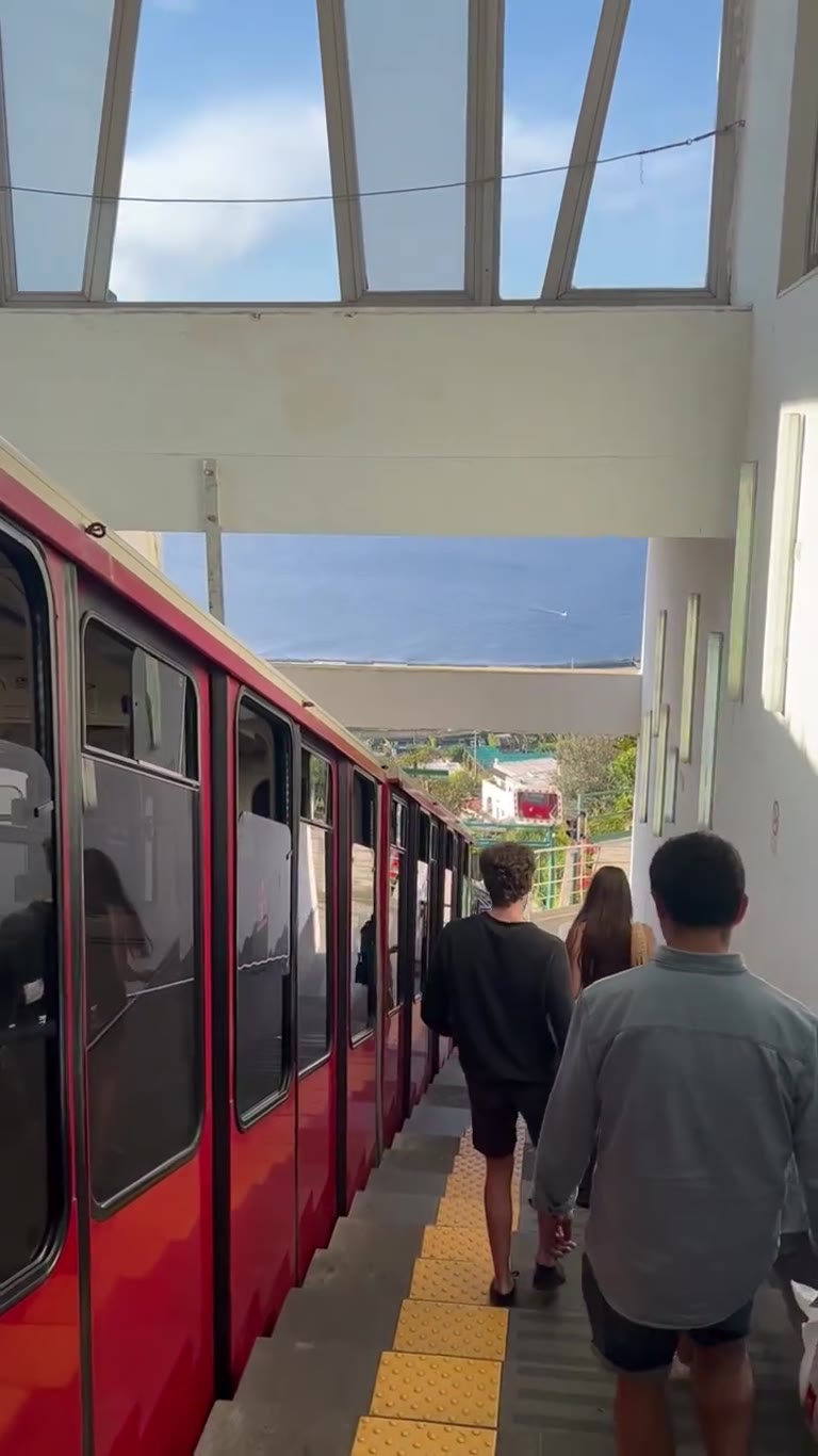 Capri funicular up from Marina Grande