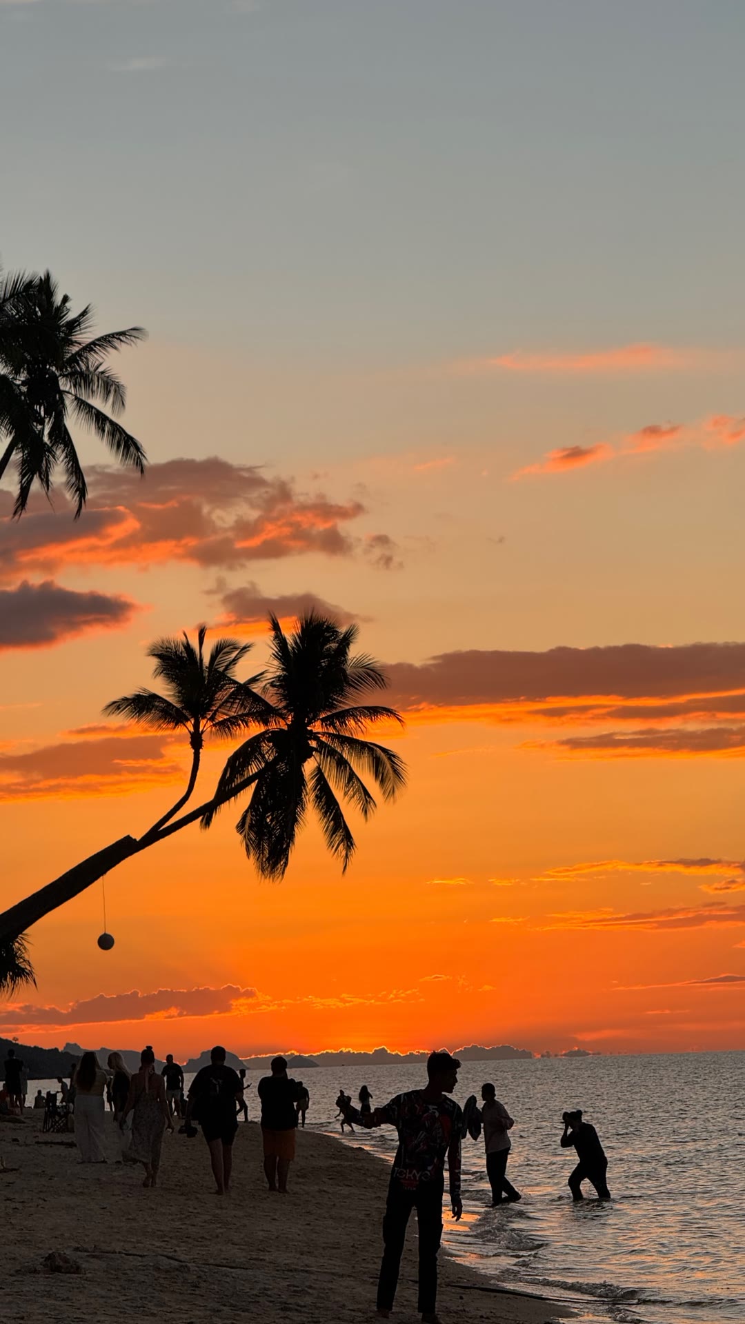 Sunset over a Koh Samui beach