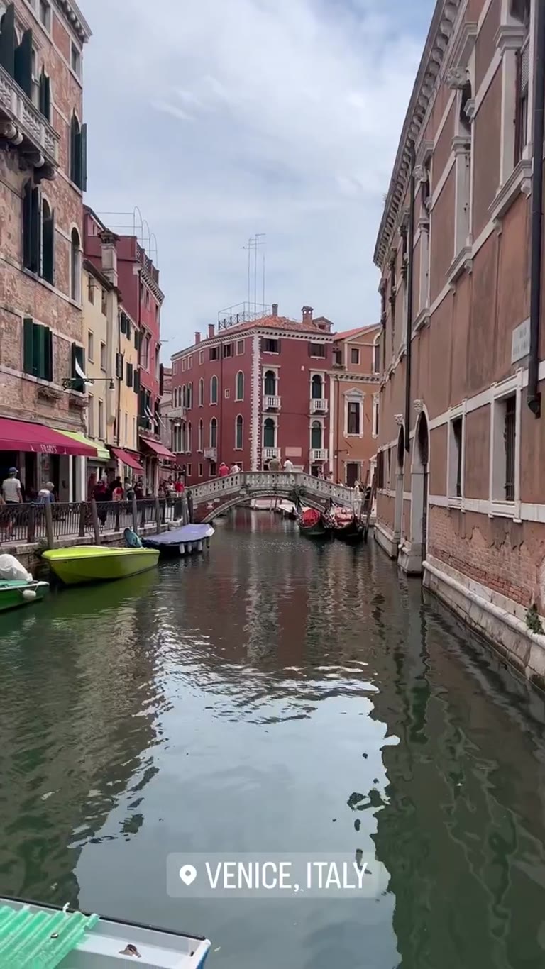 Venice canal view from the water