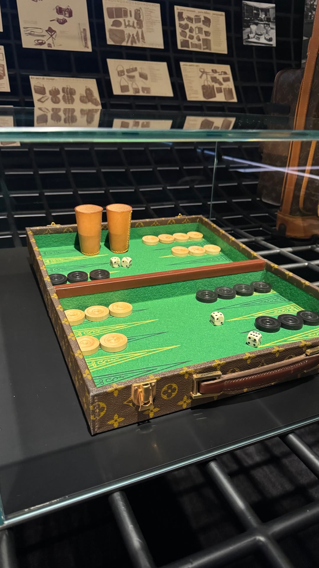 Louis Vuitton backgammon trunk on display in Bangkok