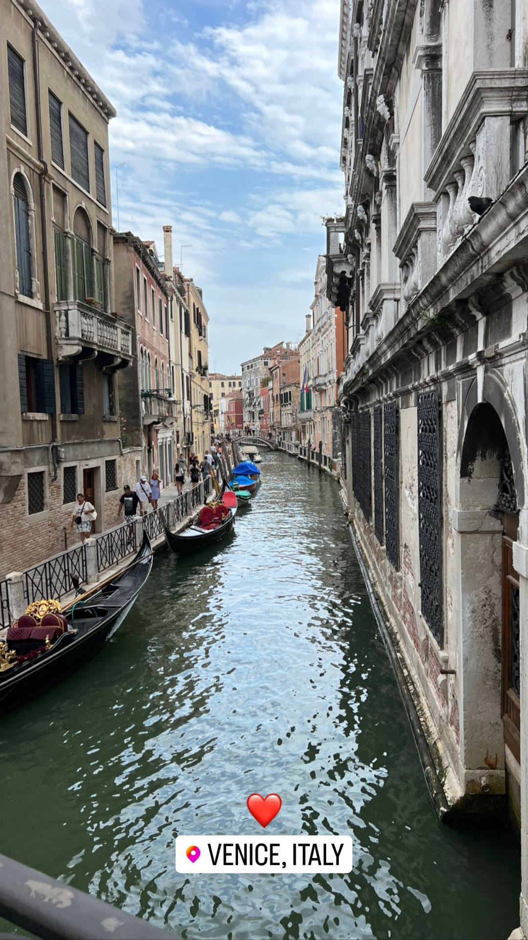 Venice canal with gondolas