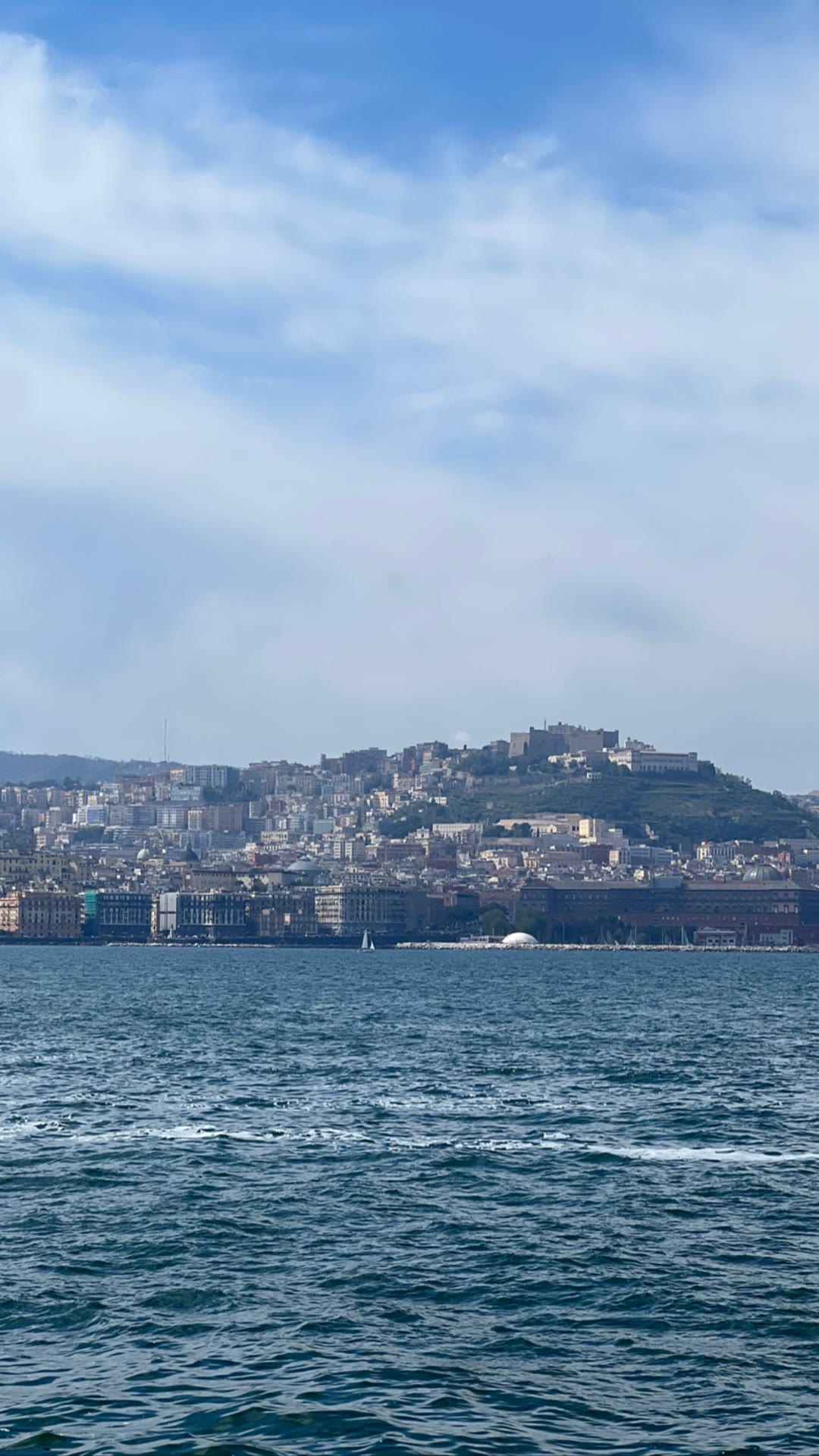 Naples skyline from the sea