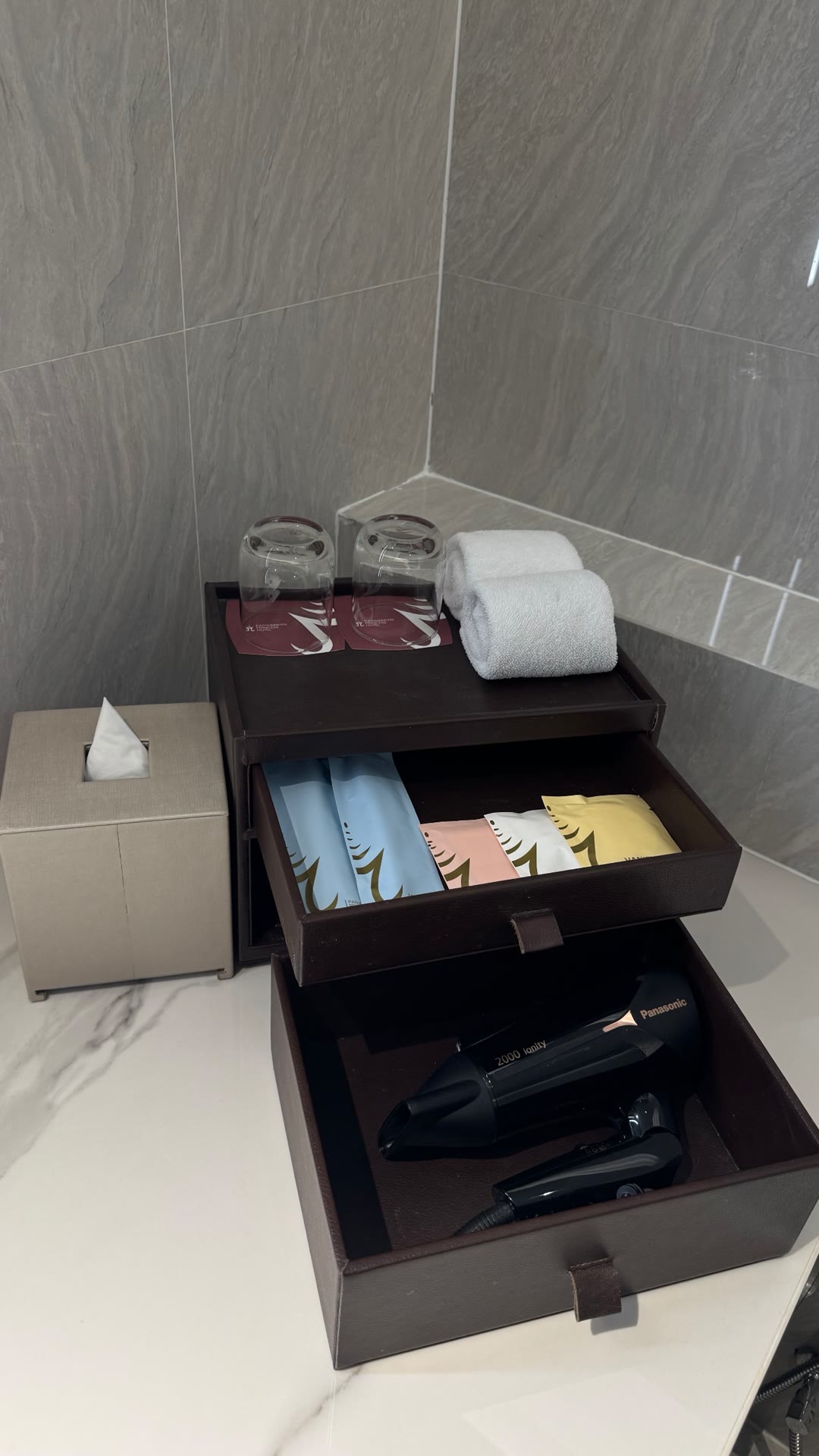 Hotel bathroom amenities in Bangkok