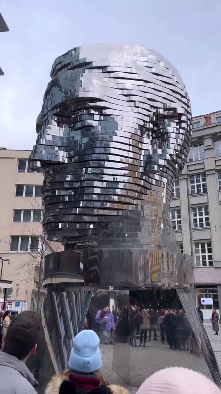 Kafka's Rotating Head sculpture, Prague
